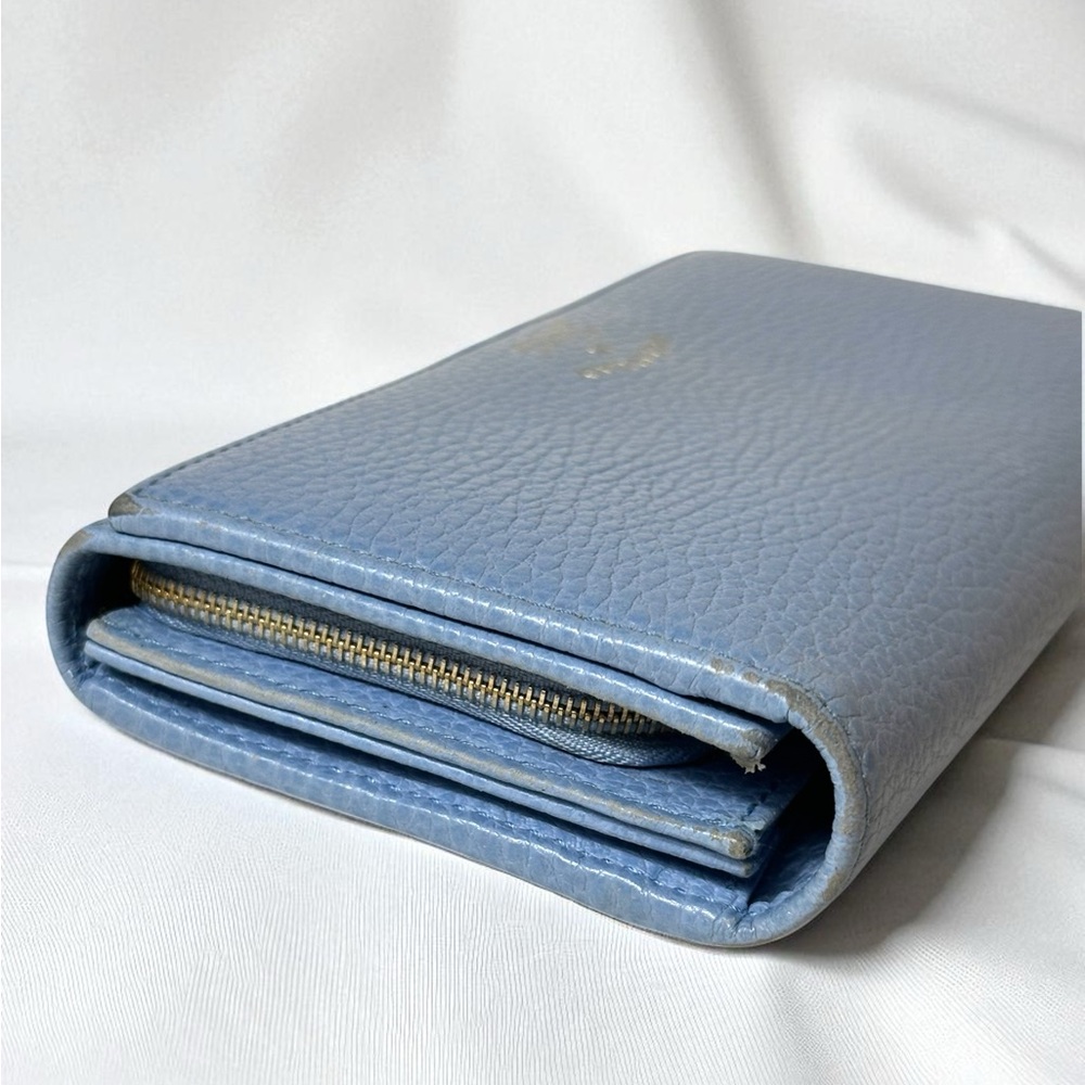 GUCCI Baby Blue Swing Long Bifold Wallet - Picture 3 of 7